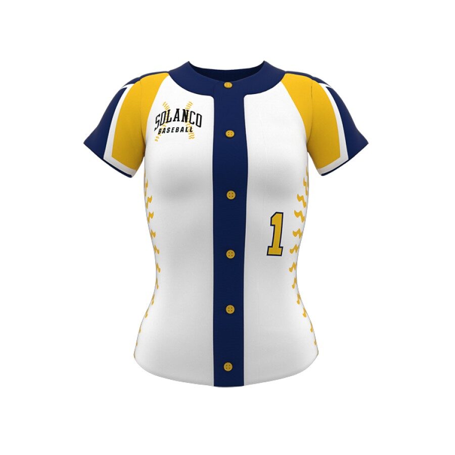 ZA Diamond Fastpitch Full Button Jersey-0