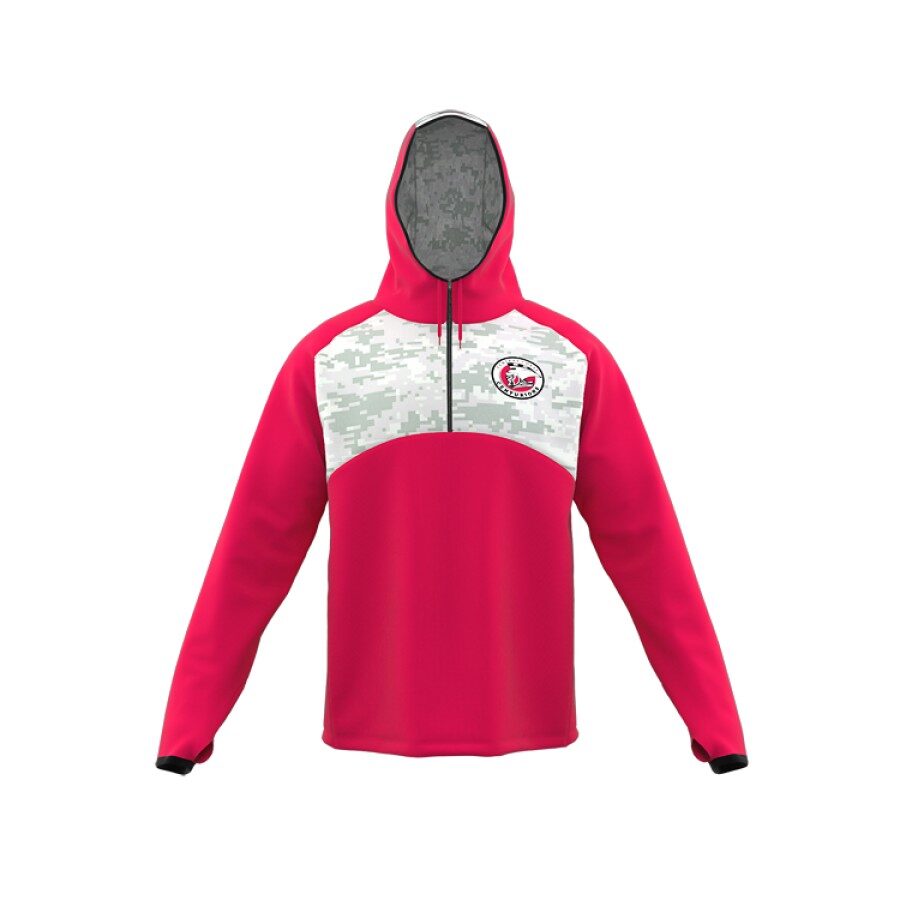 ZA Icon ¼ Zip Hybrid Hooded Warmup-0