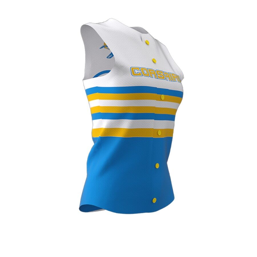 ZA Diamond Fastpitch Full Button Sleeveless Jersey-1459 ZA Diamond Fastpitch Full Button Sleeveless Jersey-1459