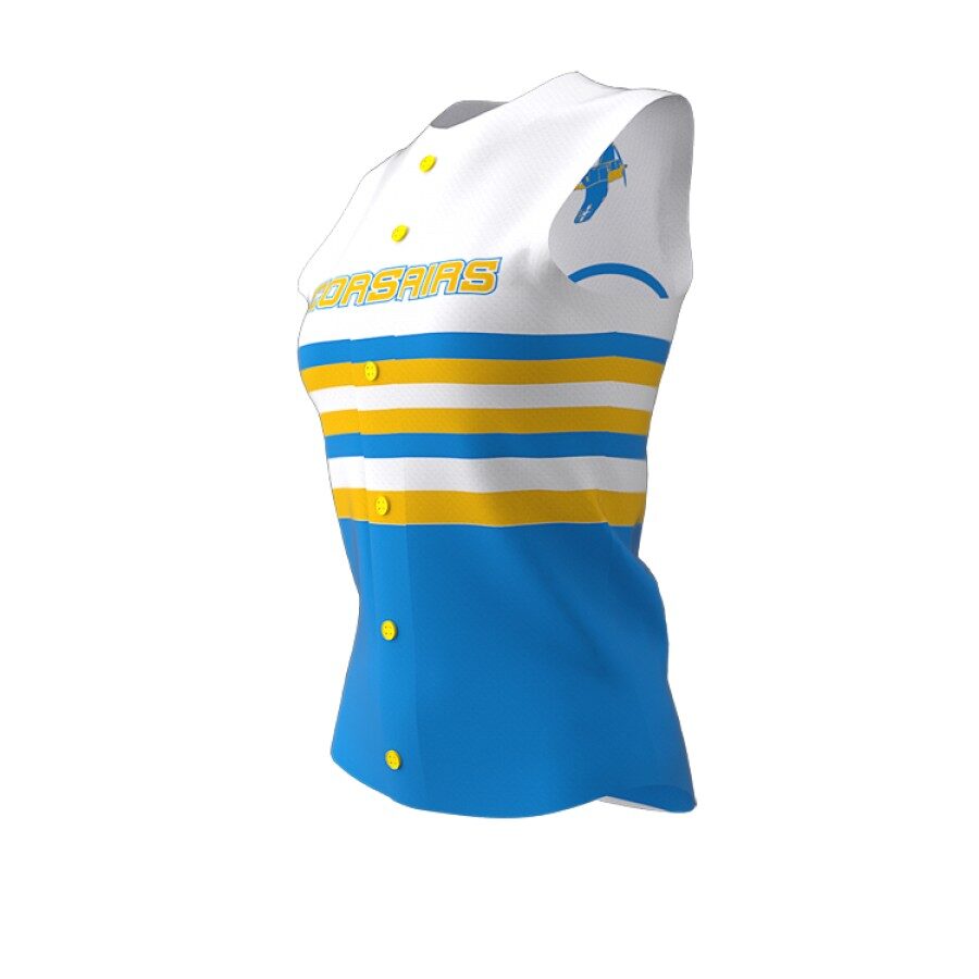 ZA Diamond Fastpitch Full Button Sleeveless Jersey-1463 ZA Diamond Fastpitch Full Button Sleeveless Jersey-1463