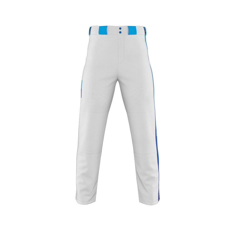 White baseball pants with blue stripe hotsell