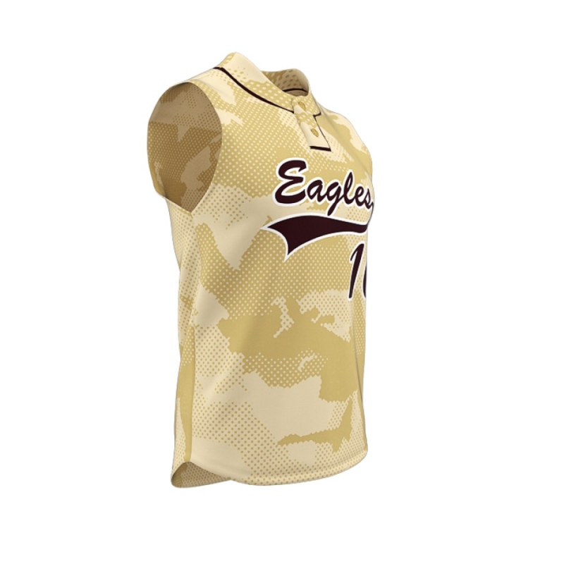 ZA Walk-Off Series 2 Button Sleeveless Baseball Jersey-1247