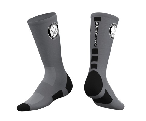 Michigan Mystics Custom Socks 2019 - Gray-0