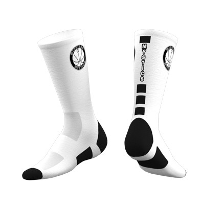 Michigan Mystics Custom Socks 2019 - White-0