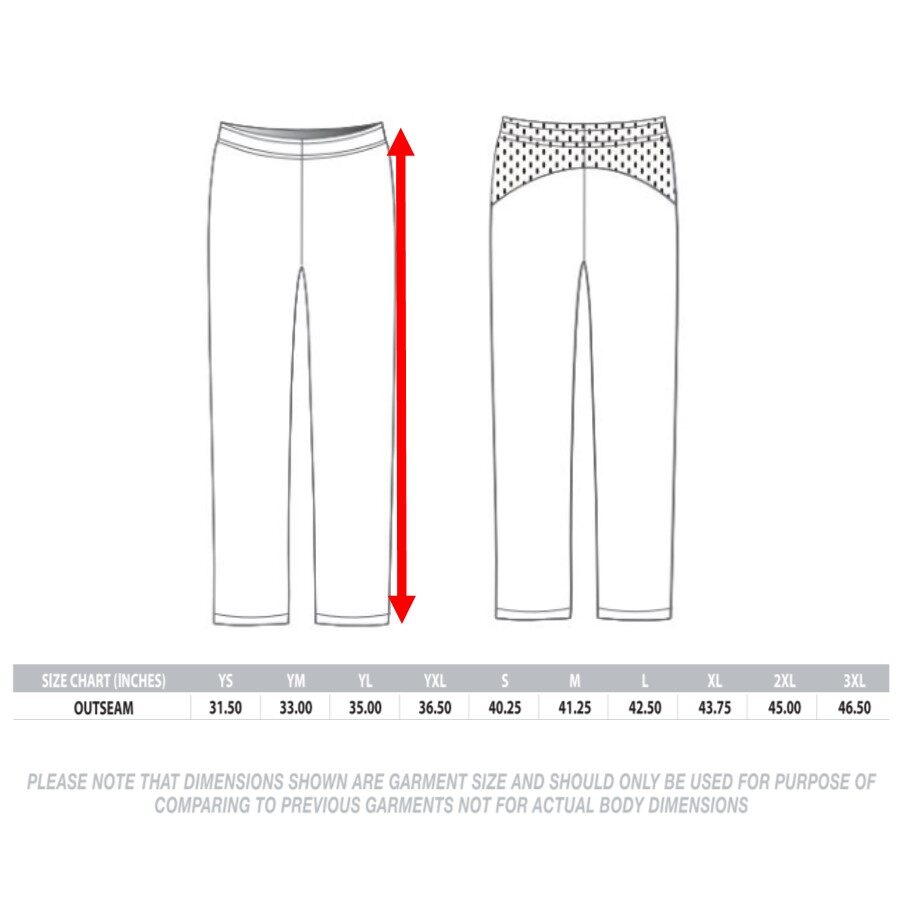 Warm Up Pants Sizing Chart Warm Up Pants Sizing Chart