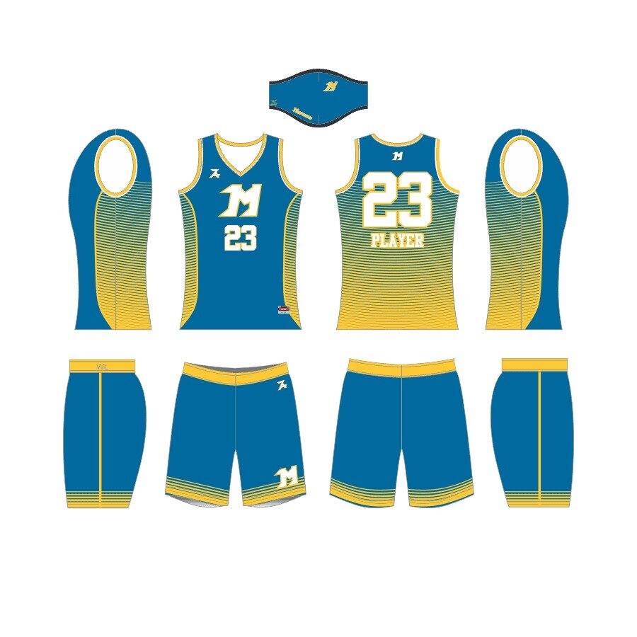1 Mukwonago Girls Baskeball Away Uniform with Mask